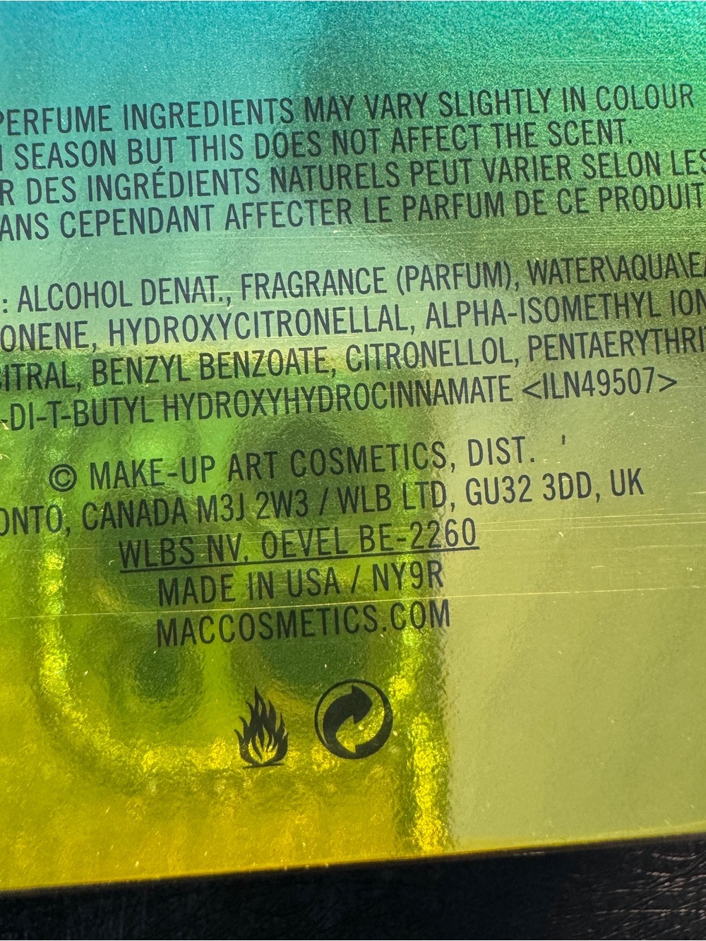 MAC Turquatic Fragrance Blend Perfume Spray 96ml Sealed - Picture 3 of 4